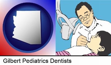 a pediatrics dentist and a dental patient in Gilbert, AZ