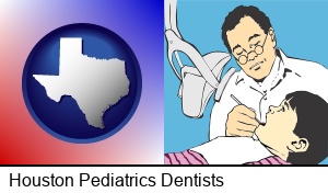 Houston, Texas - a pediatrics dentist and a dental patient