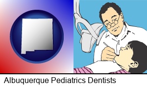 a pediatrics dentist and a dental patient in Albuquerque, NM