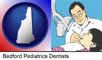 a pediatrics dentist and a dental patient in Bedford, NH