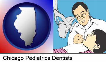 a pediatrics dentist and a dental patient in Chicago, IL