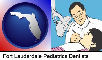 a pediatrics dentist and a dental patient in Fort Lauderdale, FL